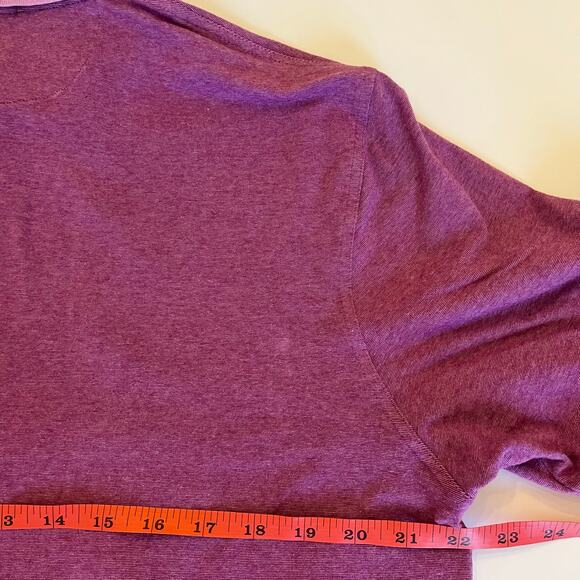 Bullock & Jones Quarter Zip Polo Mens Large Knit Cotton Stretch Purple Short Sle - Picture 8 of 11
